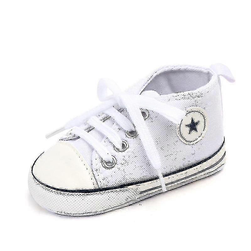 Babyskor, & Star Solid Sneaker Cotton Soft Halkskydd sula