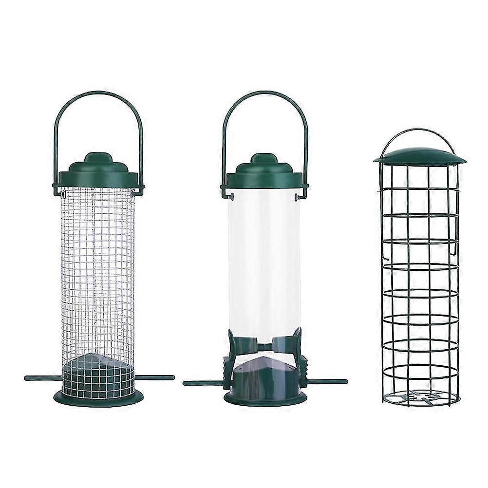 3pcsバードフィーディングコンテナガーデン屋外ハンギングフィーダーバードフィーディング用品