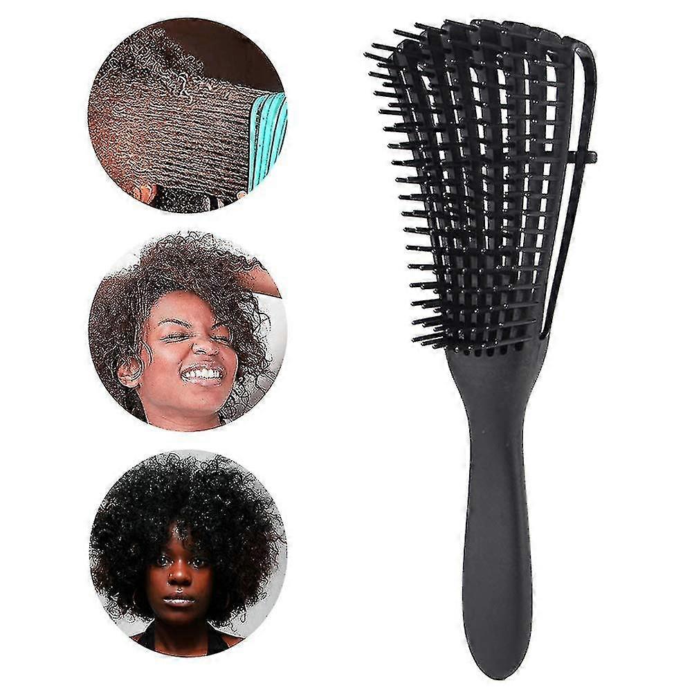 Zintegrowany plastikowy grzebień ośmiornicy kompatybilny z afro teksturowanymi kinky falistymi / mokrymi / suchymi / długimi grubymi kręconymi włosami
