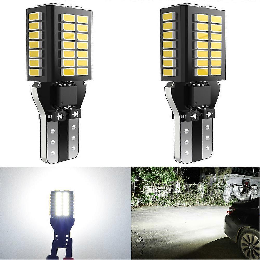 2Pcs T15 Led Bulb W16W Led Canbus 920 921 912 Lamp 1200LM 3014SMD Super Bright Car Reverse Backup Lights 6000K White 12V Auto