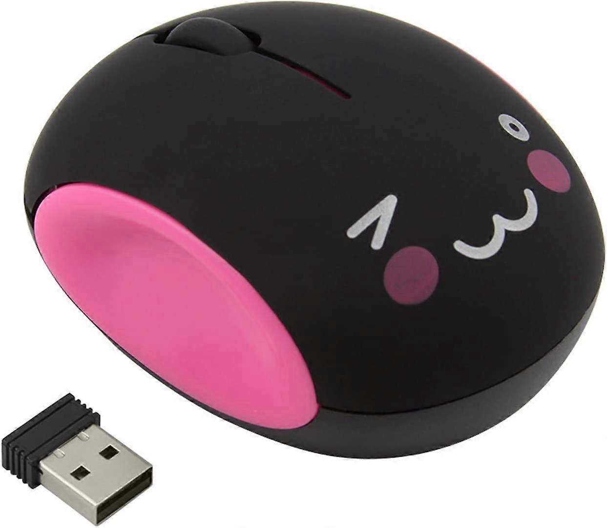 2.4GHz Wireless Mouse Cute Small Silent Mouse Portable Mini Rechargeable Optical Mice Cartoon Computer Mouse 3 Buttons Cordless Mouse for Laptop Deskt