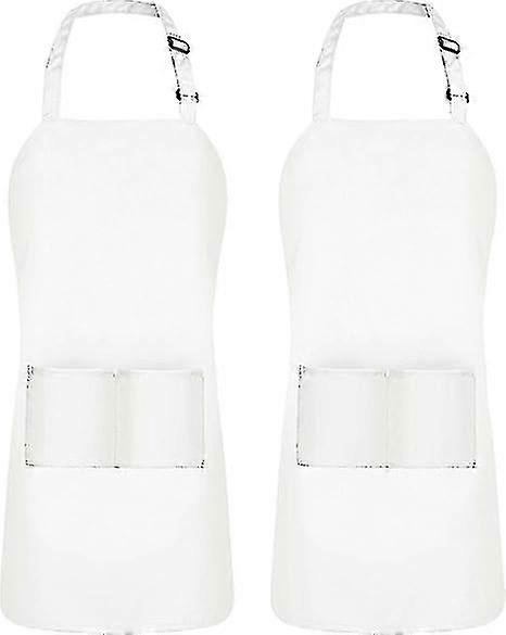 Utopia Kitchen 2 Pack Adjustable Bib Apron With 2 Pockets-CE
