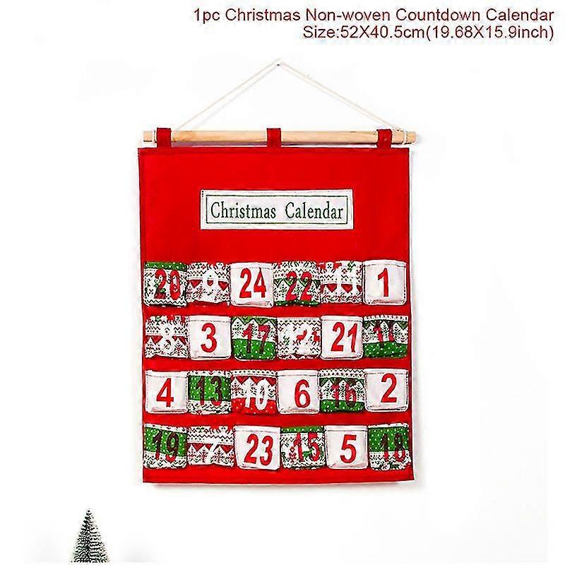 クリスマスフェルトアドベントカレンダーハンギングペンダントサンタクロースオーナメントDIYアドベントカレンダークリスマスデコレーションホーム2023ギフト、スタイル2