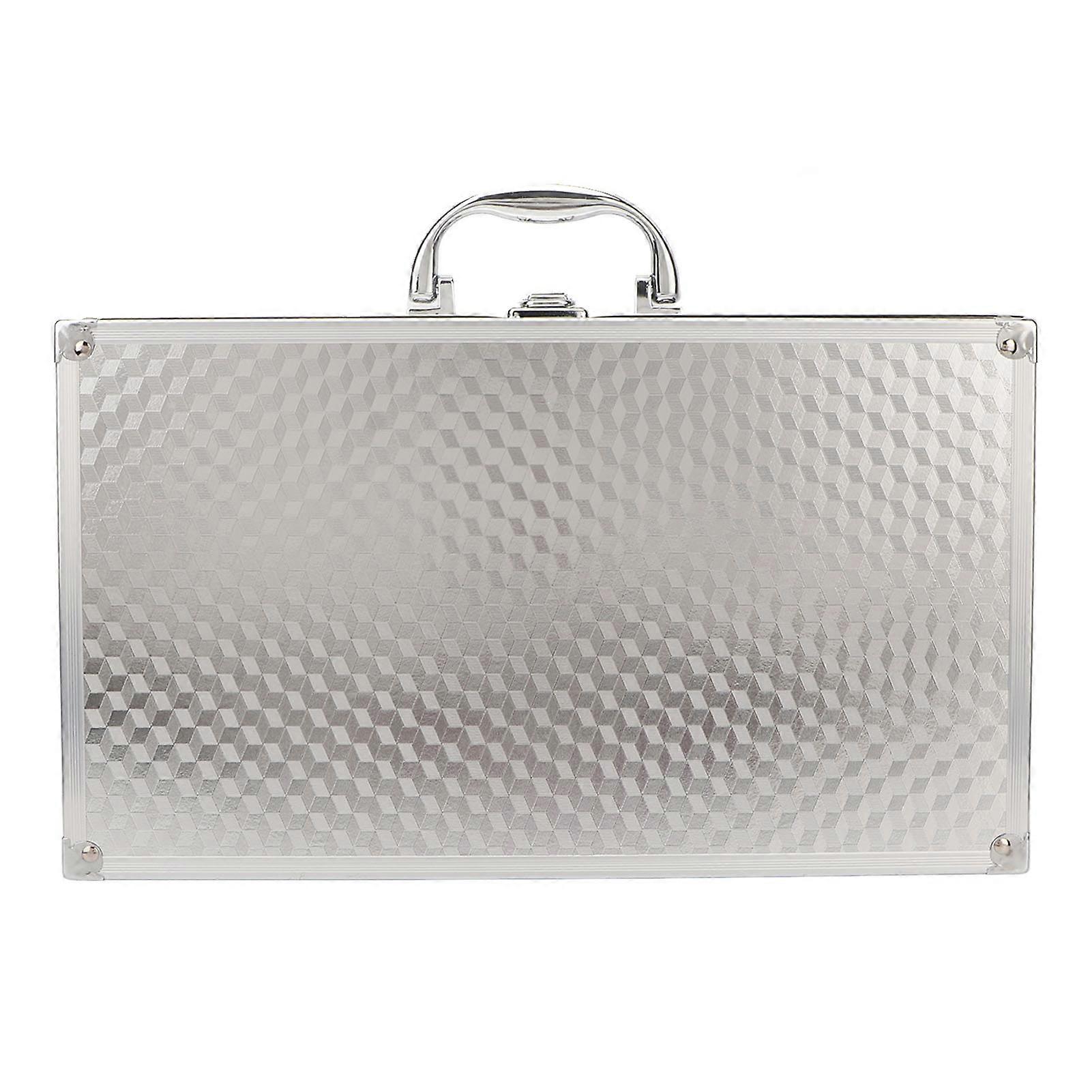 Large Capacity Multifunctional Aluminum Storage Box with Buckle Closure for Organizing Tools