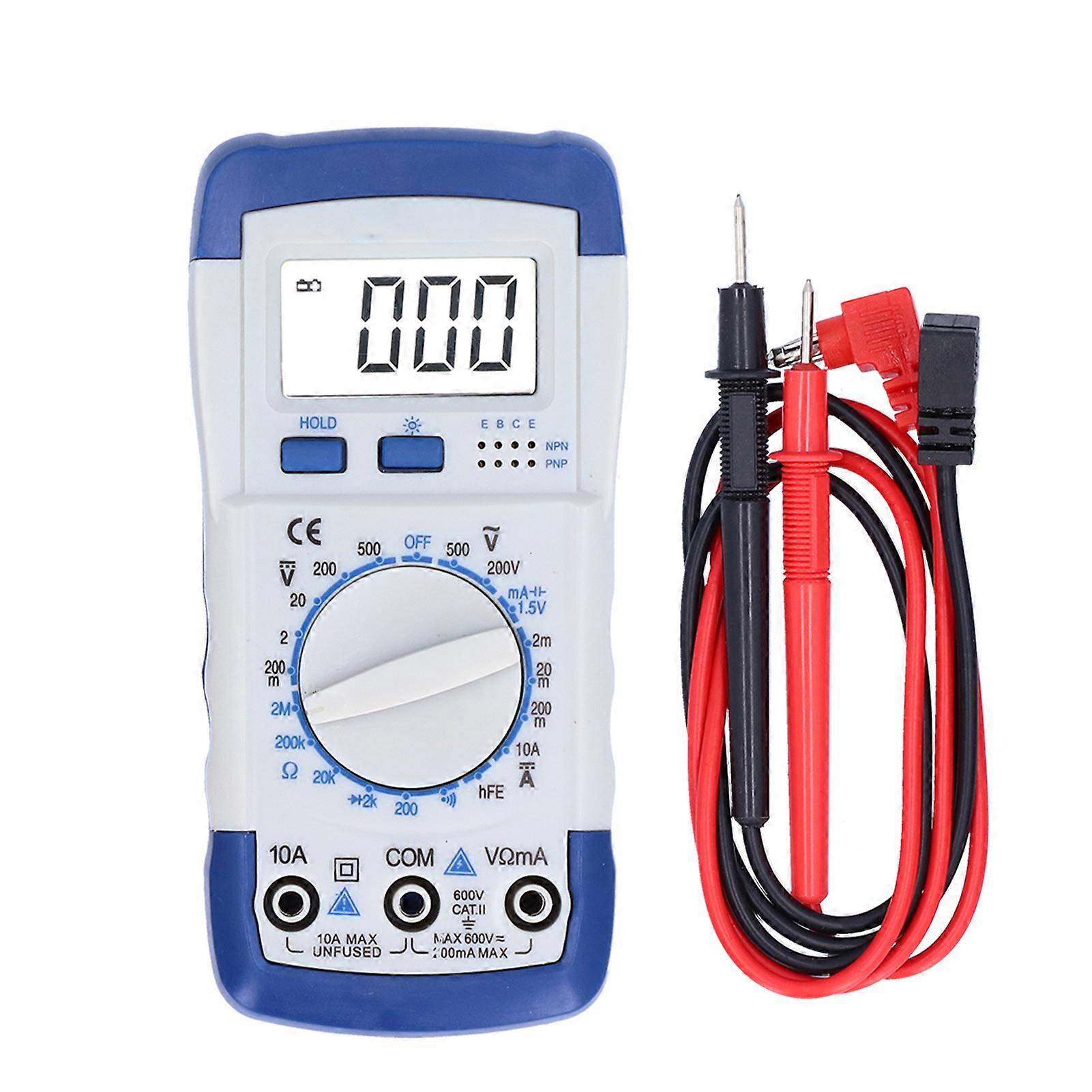 Digital Display Multimeter 830L Compact Voltage Current Tester Fully Protected with Buzzer