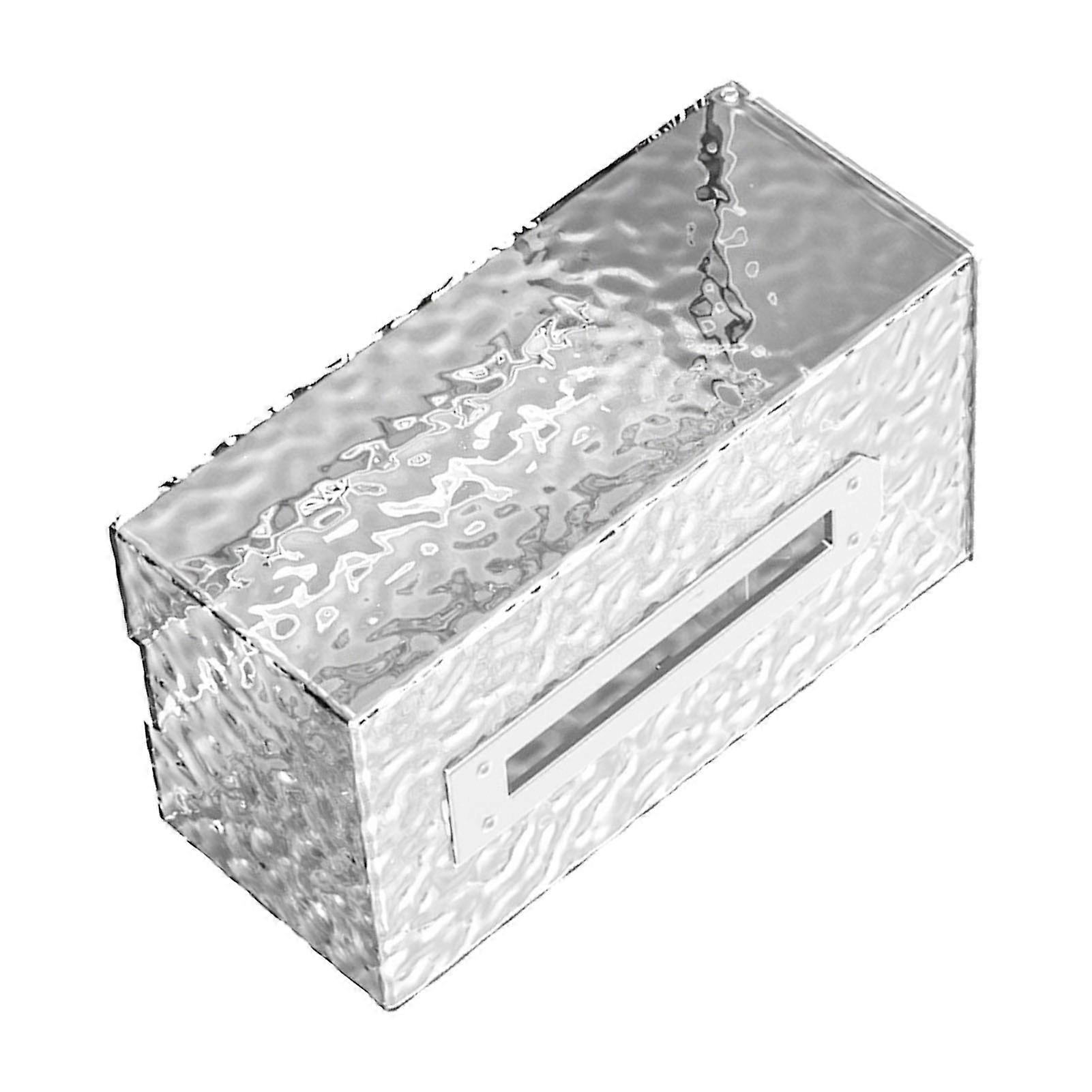 Väggmonterad servett Pappershållare Box Transparent Silver Utrymmesbesparande heminredning för vardagsrum sovrum