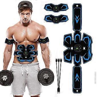 Rechargeable Electric Abdominal Muscle Stimulator EMS Trainer Belt for Body Slimming and Muscle Training