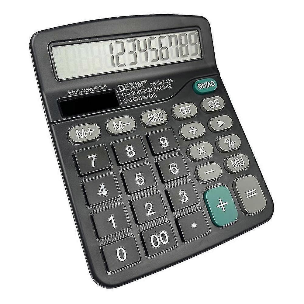 student Calculator, 12 Digit Lcd Large Display Solar Desktop Calculator, Standard Function Mini Calculator For Office, Home And School, Desktop Ca PXC