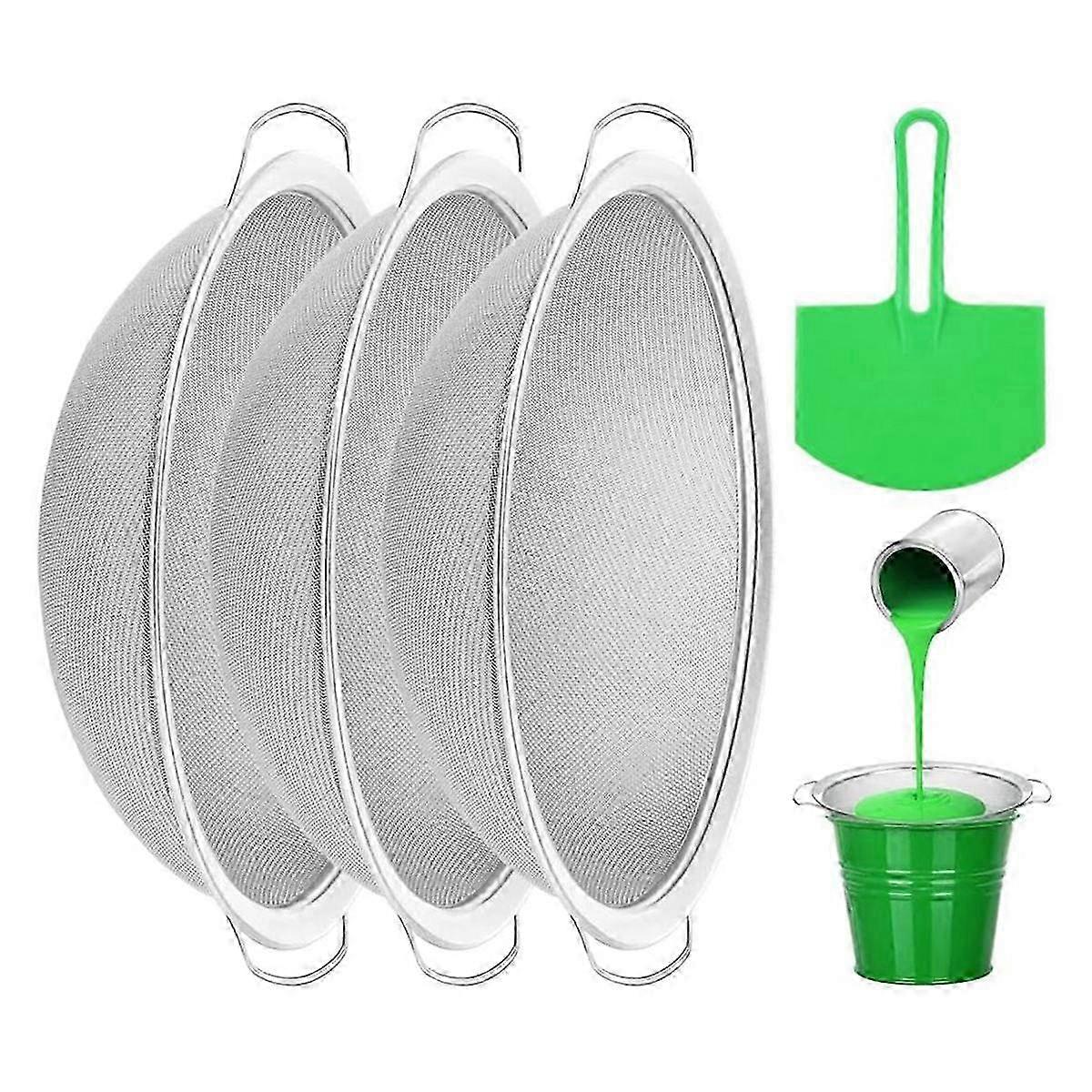 Fine Mesh Paint Strainer 60 Mesh Stainless Steel Paint Strainer Fits 5-Gallon Buckets to Filter Imp