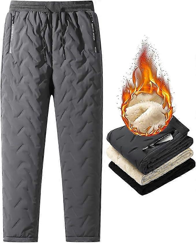 Zimowe ciepłe spodnie dresowe z polarową podszewką dla mężczyzn i kobiet, wodoodporne spodnie na co dzień, spodnie w dużych rozmiarach