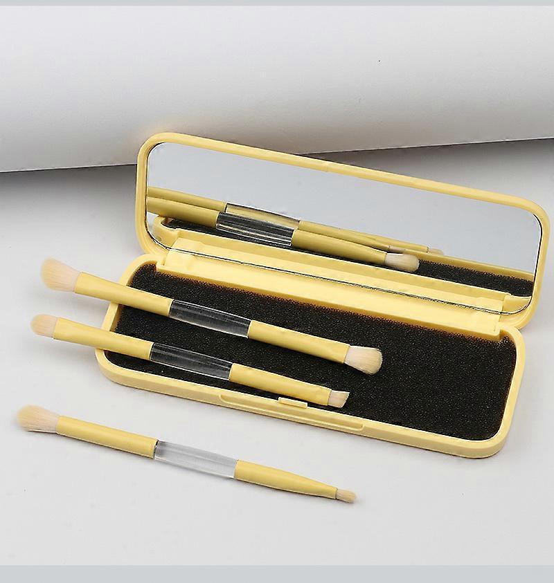 Eyeshadow Brush, Double Ended Eye Makeup Brush Set for Concealer Eyebrows Eyeliner, Soft Hairs & Wood Handle