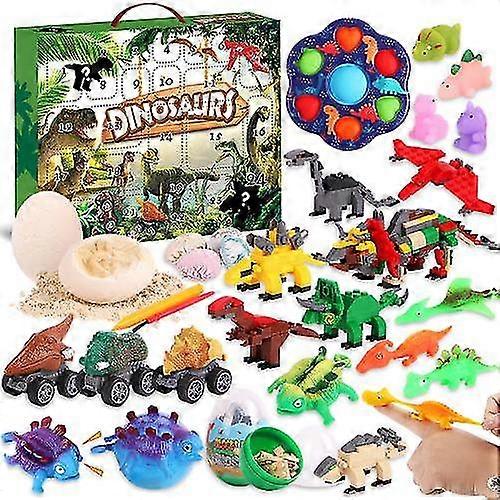 Dinozaur Pull Back Car Zabawka dla dzieci Pojazd Zwierzę Rozpakuj Fossil Building Block Blind Box Dzieci dla dzieci Prezenty