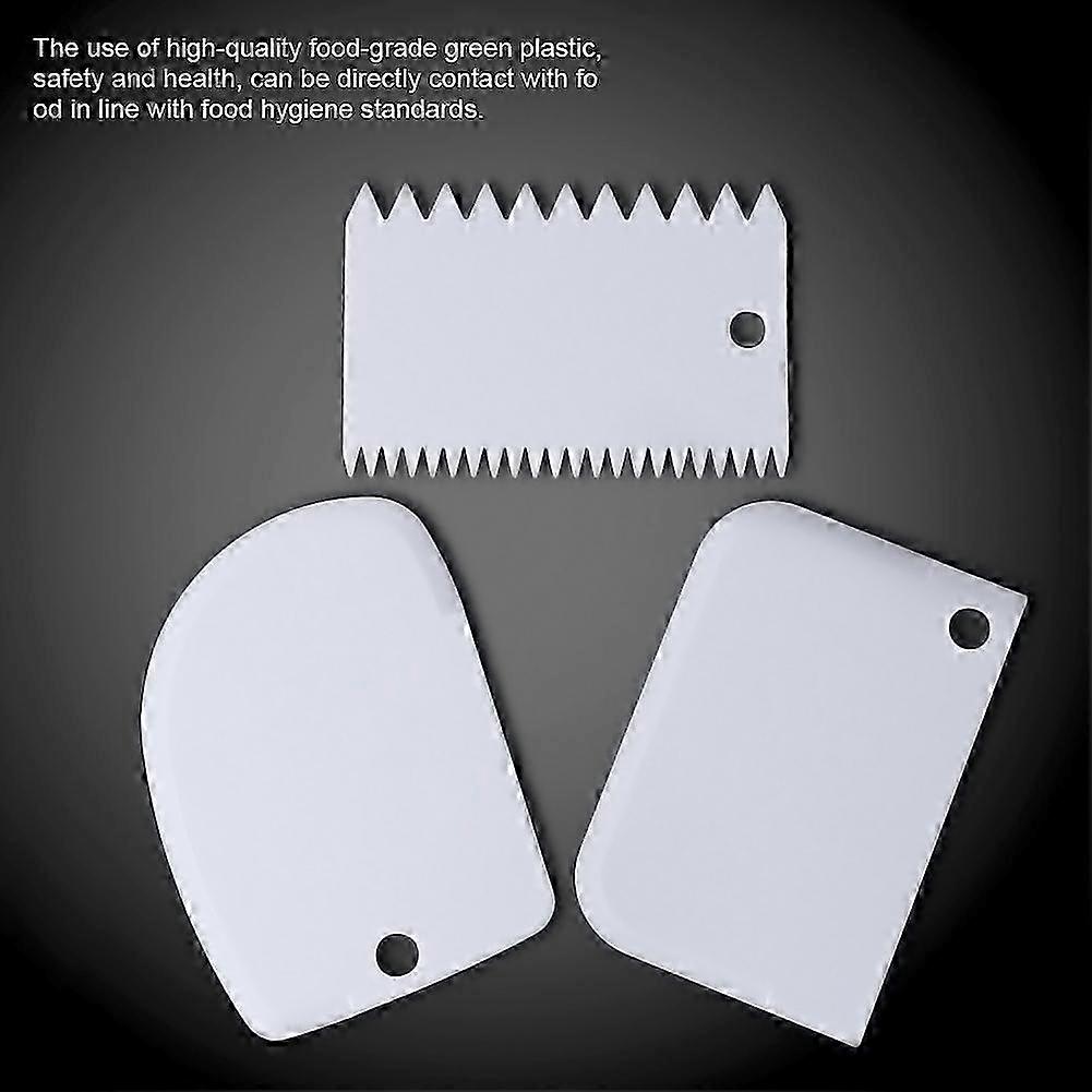 3 Piece Rectangular Scraper Set for Bread and Egg Tarts Baking Tools