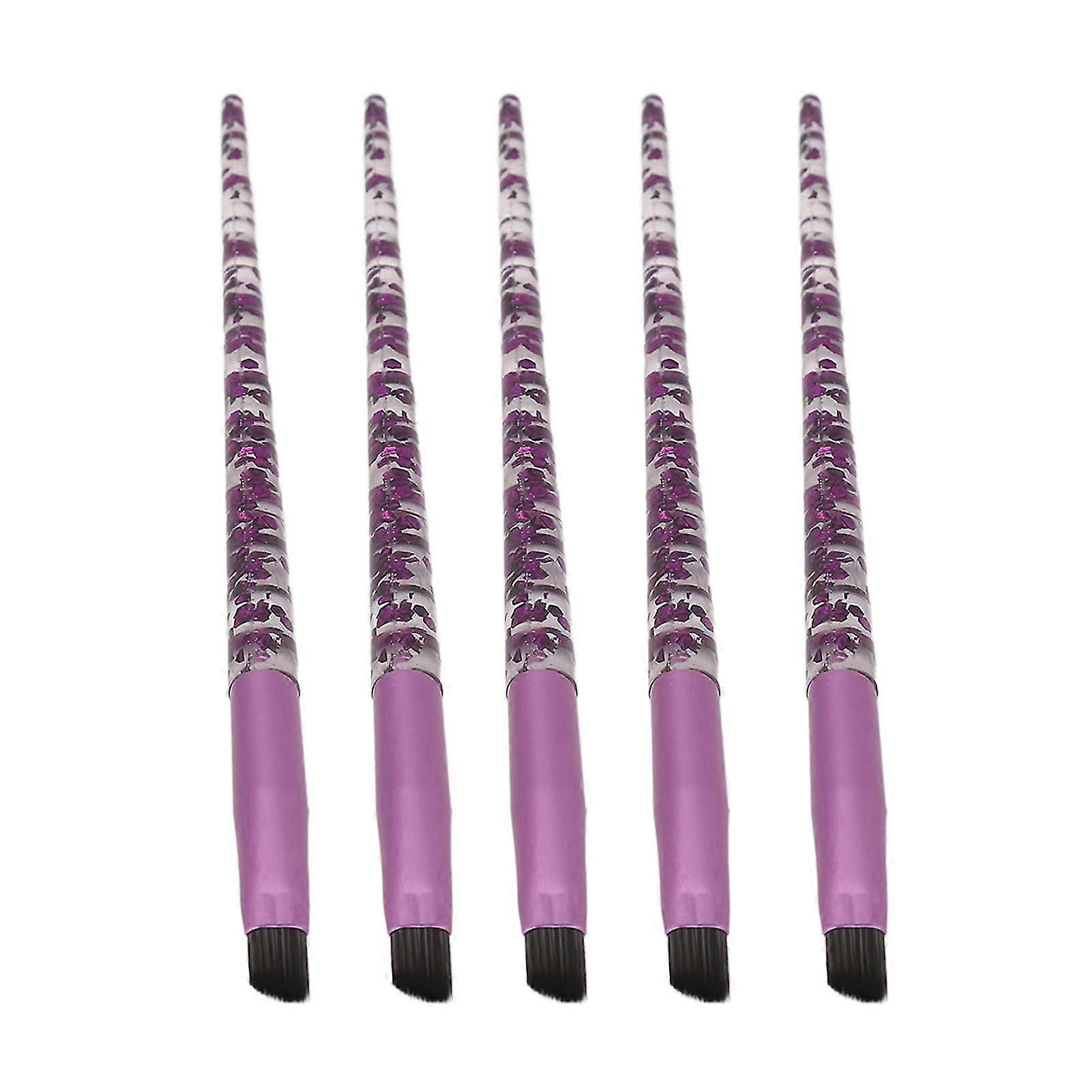 5PCS ProfessionalEyebrowBrushKit PortableSoft Furr Brush for Makeup brows Lash Line Travel Set