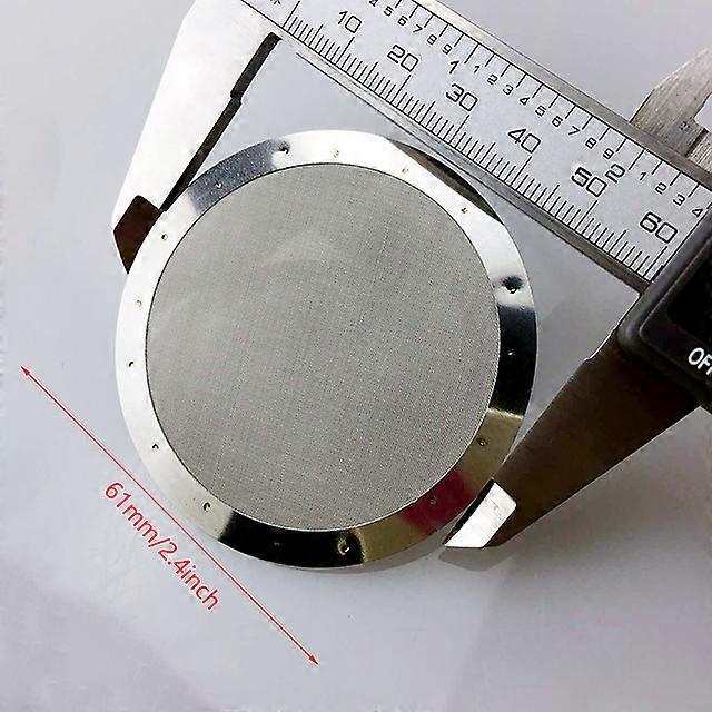 1pc Coffee Metal Filter Reusable Stainless Steel Filter Mesh For Aeropress Coffee Maker Kitchen Accessories 61mm 250um Mesh