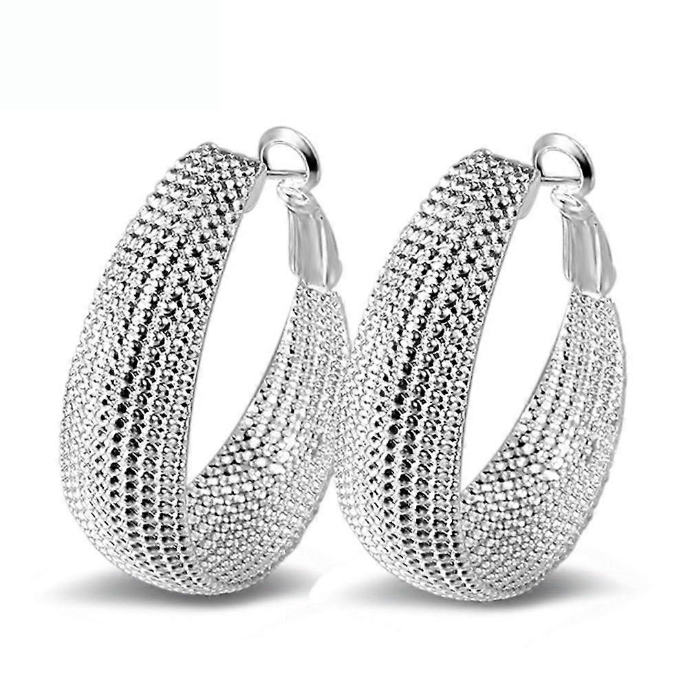 Ear Studs Exaggerated Silver Plated Alloy Earrings for Daily Use