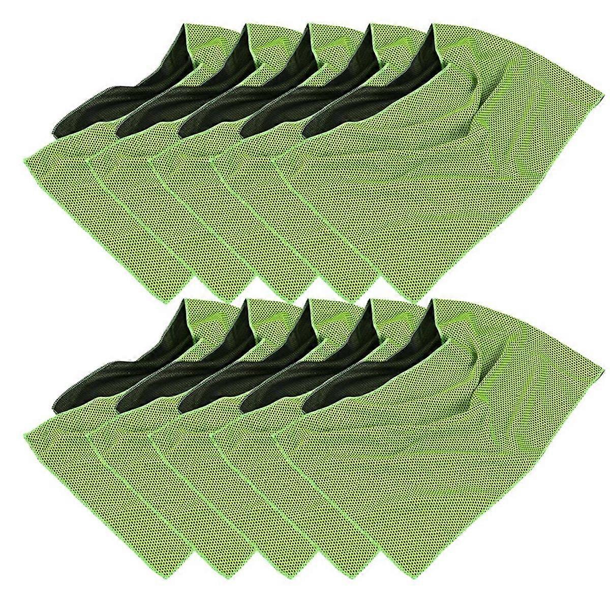 Green Cold-Feeling Sports Towel, Quick-Drying, Outdoor Cooling, Cold Towel, Fitness and Running Sweat-Wiping Ice Towel