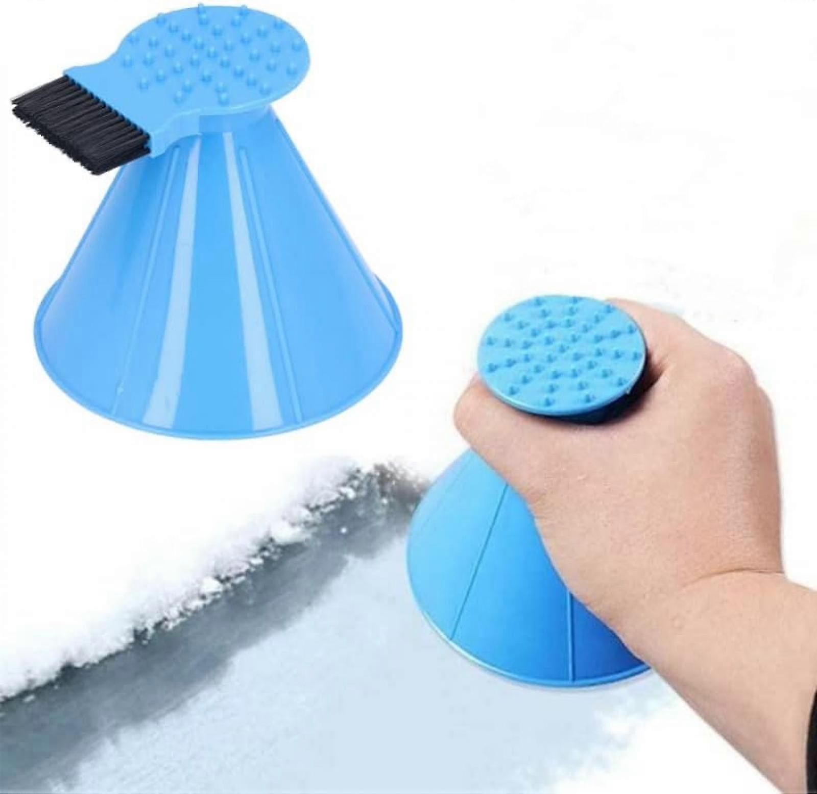 Magic Ice Scraper, 2 in 1 Multifunctional Round Ice Scraper, Tapered Magic Funnel Car Windscreen Snow Removal Tool
