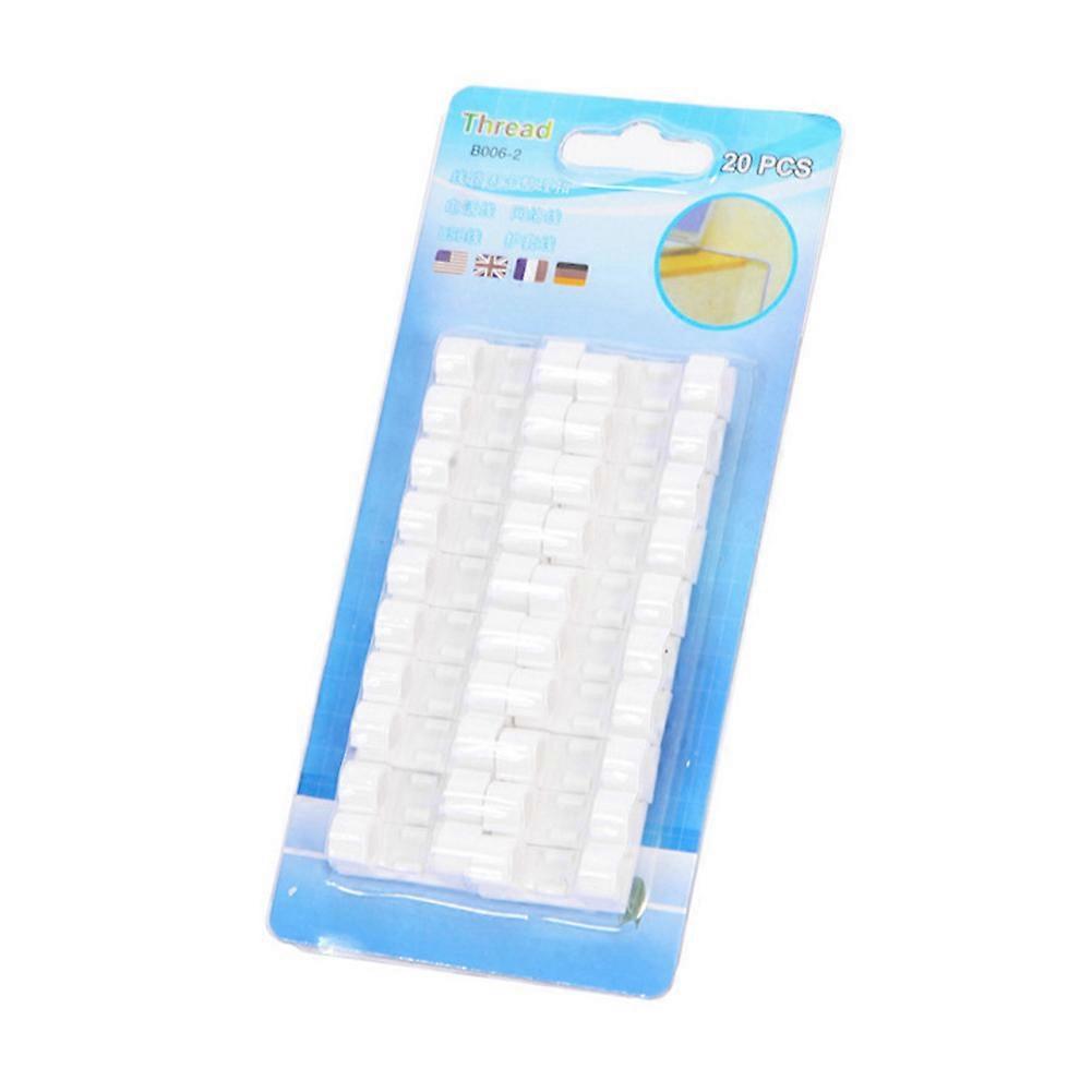 20 Pcs Cord Wire Cable Plastic Clips Self Adhesive Clamp Organizer Fixer