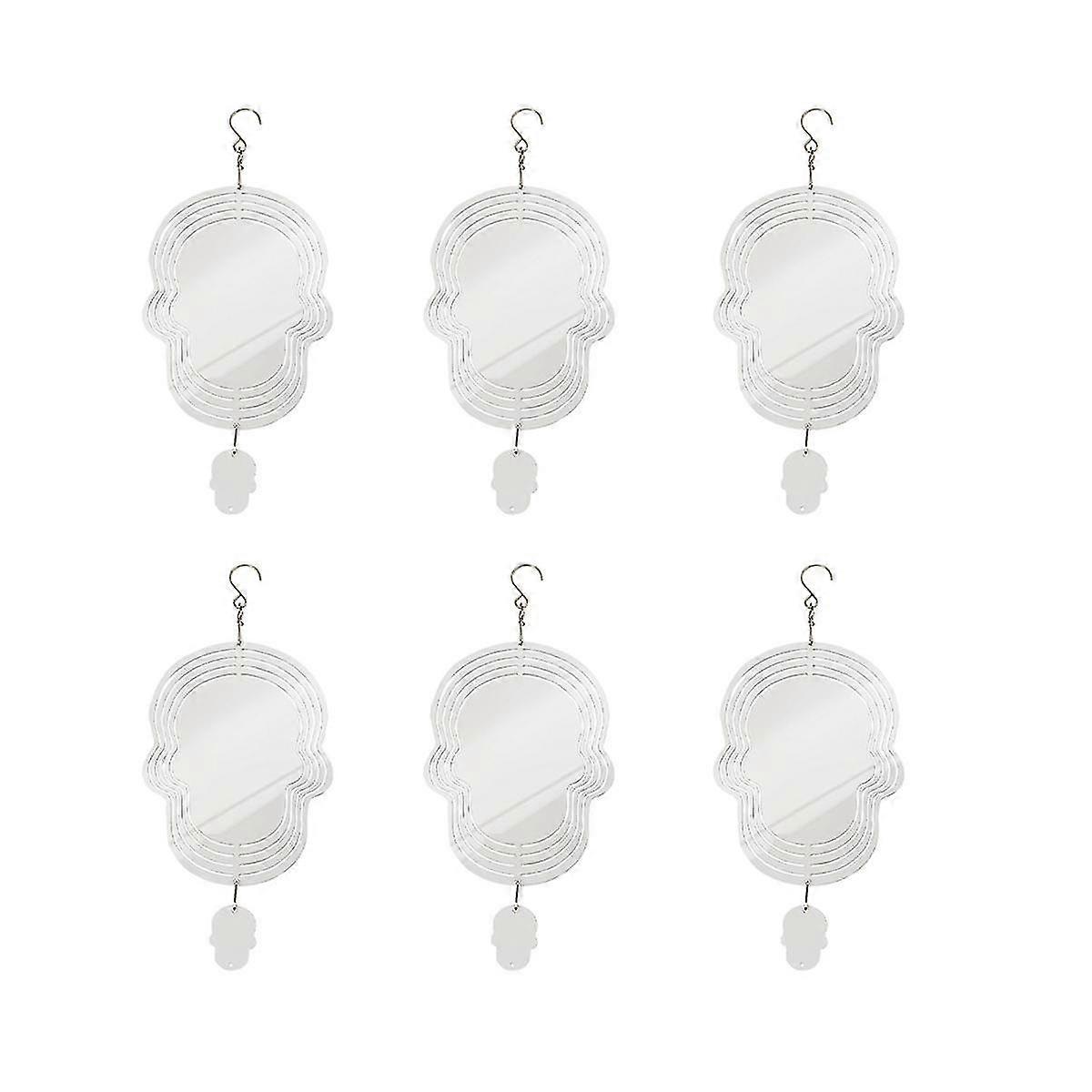 6Pack 8 Inch Sublimation Wind Spinners Blanks Hanging Wind Spinners Halloween for Indoor Outdoor Ga