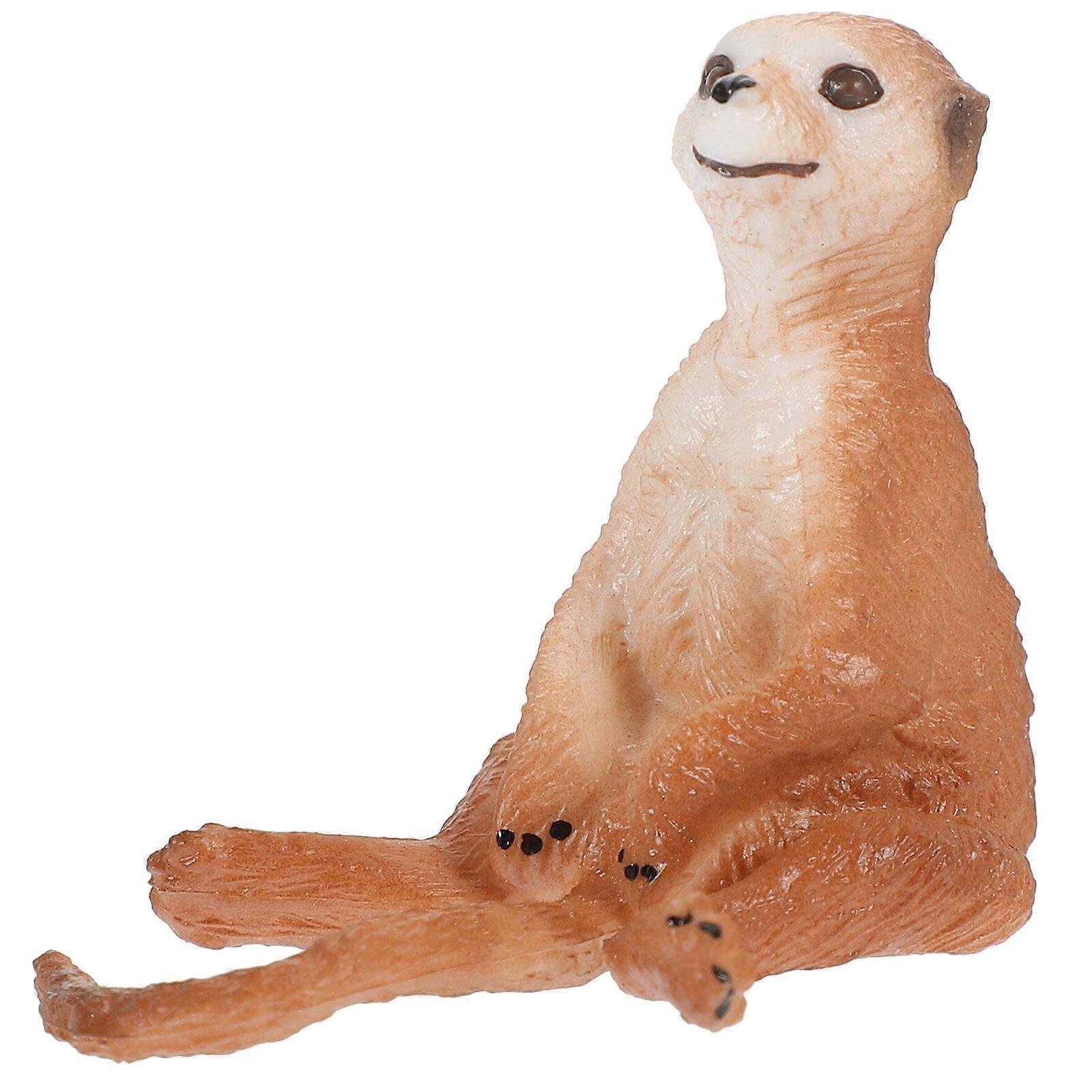Simulation Meerkat Model Plastic Meerkat Figurine Simulation Animal Educational Model
