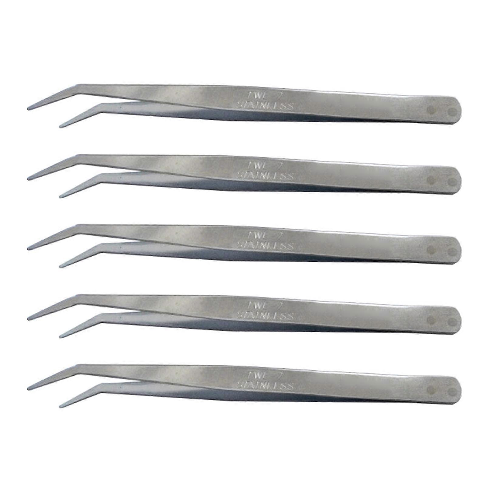 Curved Straight Tip Stainless Tweezer For Electronics Repair Sewing Machine