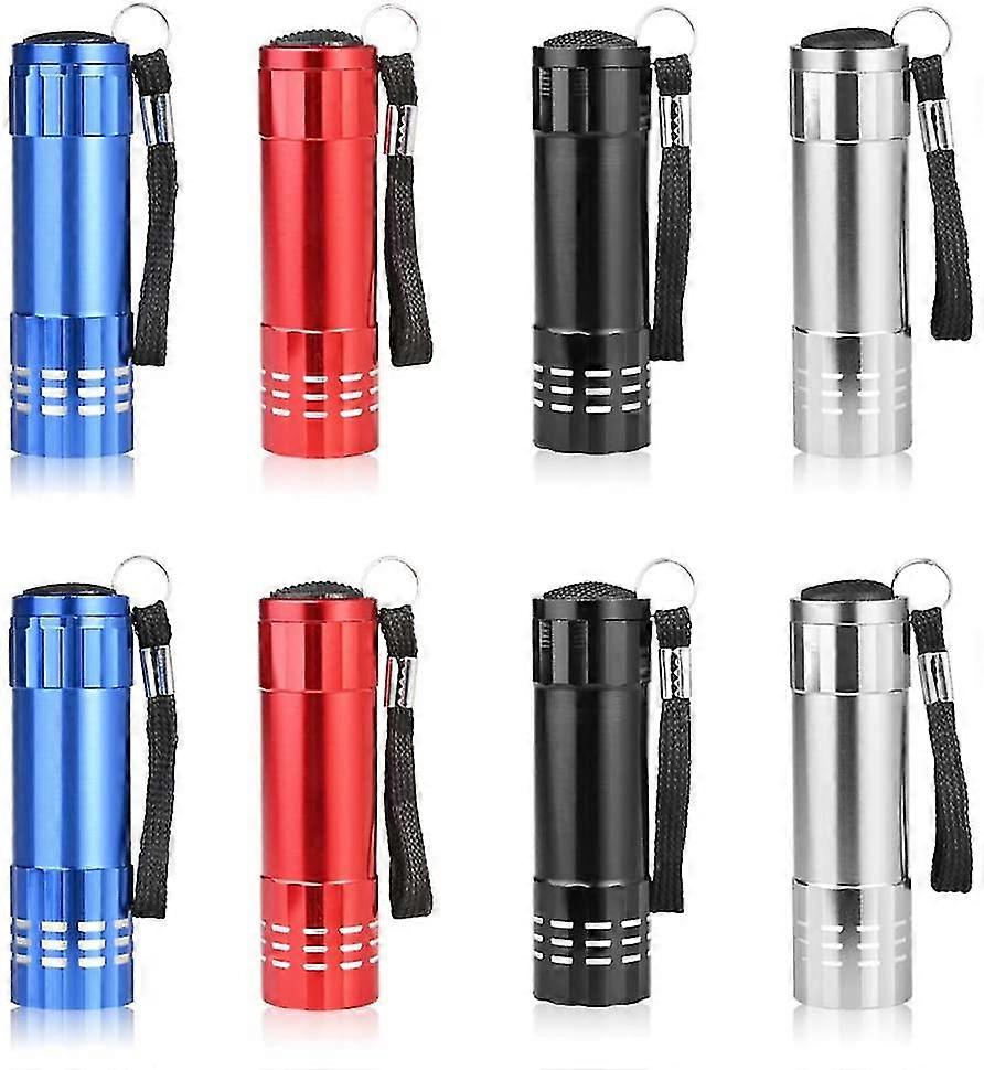 8pcs Led Keychain Flashlight Mini Lamp For Mountaineering Camping
