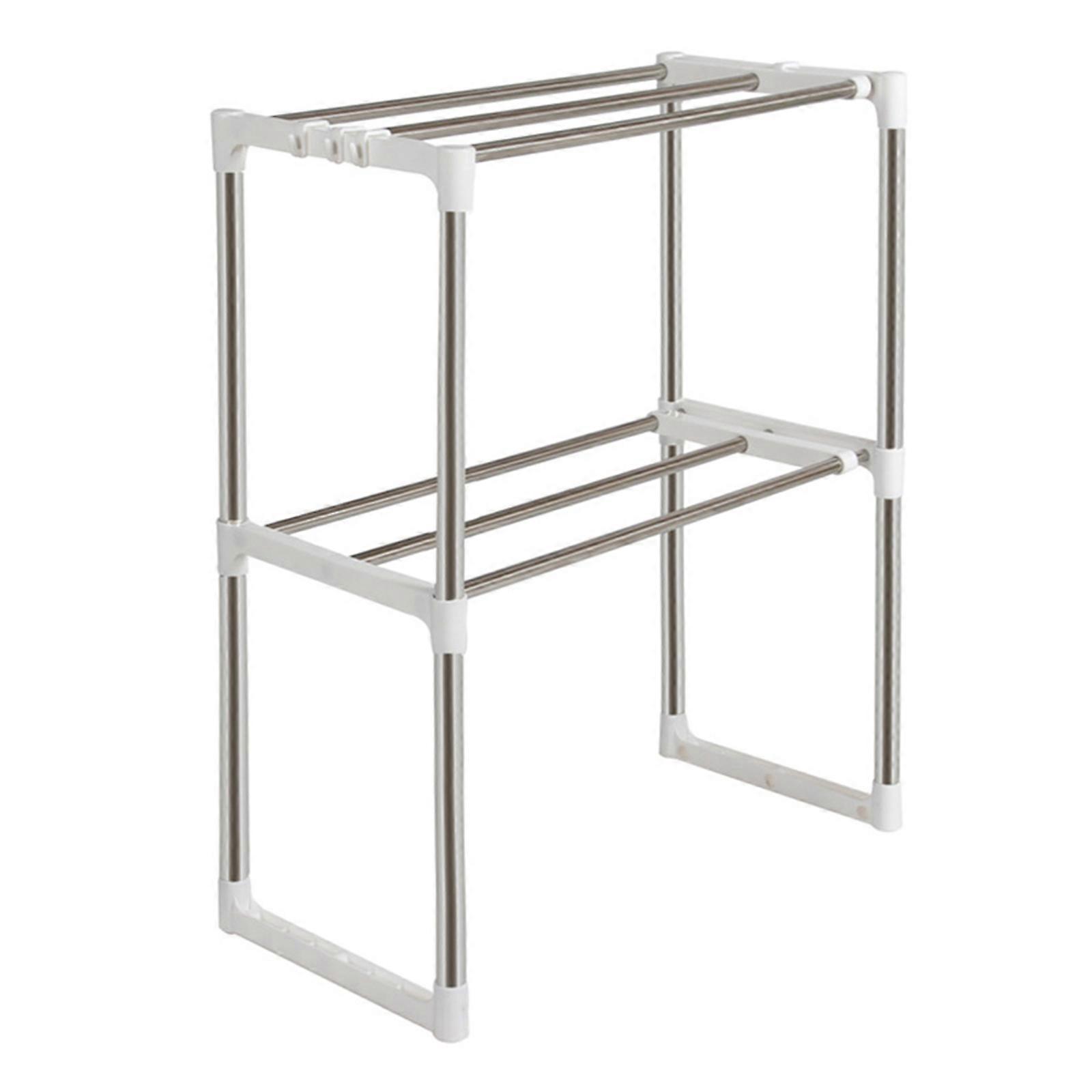 Multi Tier Adjustable Dish Drying Rack for Kitchen Storage Counter Organization