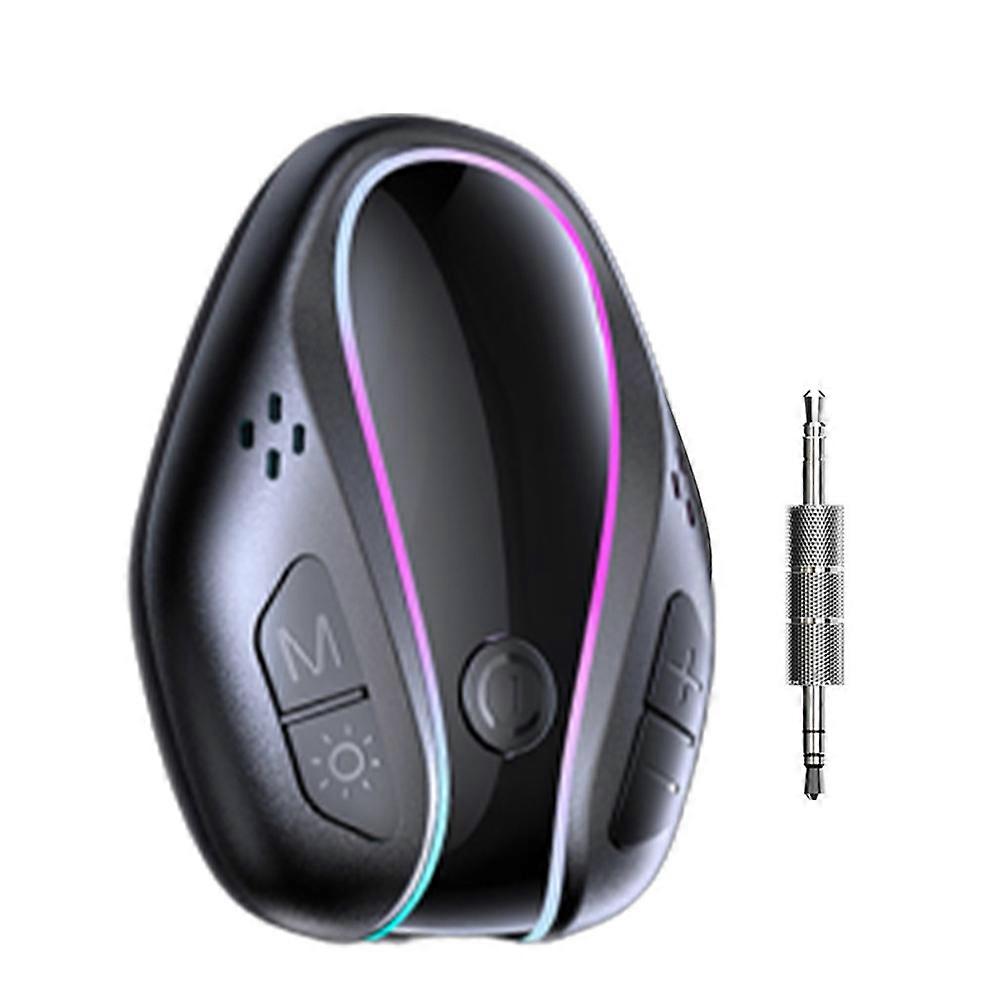 Bluetooth-Compatible Receiver With Colorful Light Portable Stereo Audios Adapter For TV/Car Audios