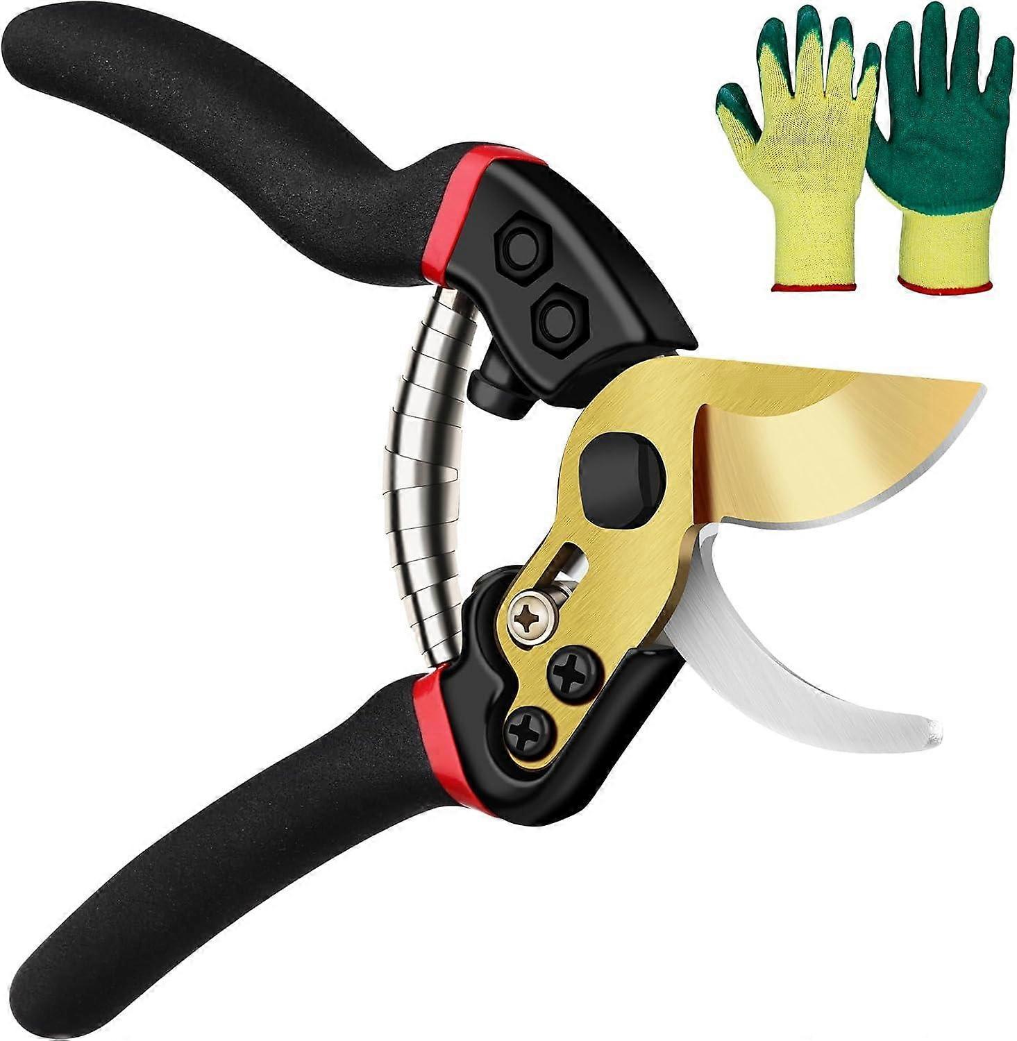 ガーデニングハサミ、ヘビーデューティプロシリーズガーデンバリカン、バイパス剪定ばさみ、耐久性のあるプレミアムチタンブレード、ガーデニング用ハンドヘルド剪定ばさみ、クリ