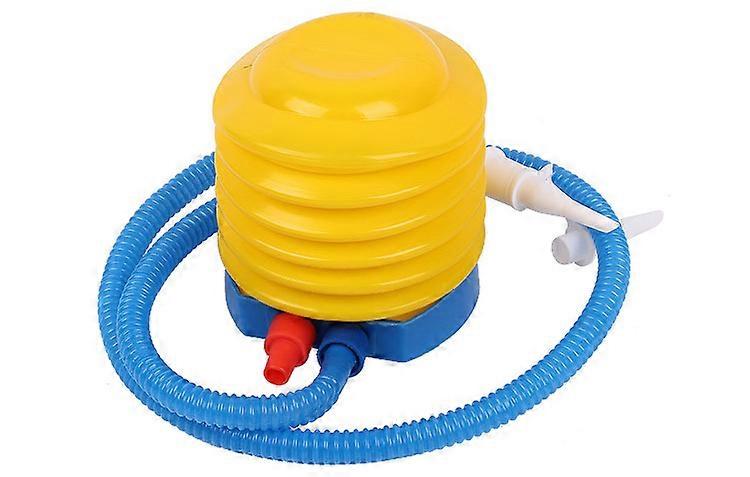 Inflatable Foot Pump Exercise Ball Balloon Yellow Plastic Pump(Yellow)(1Pcs)