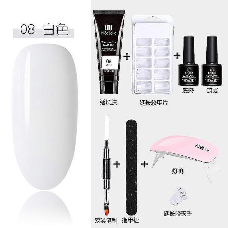 Poly Uv Gel Kit All For Manicure Nail Extension Set Slip Solution Builder Acrylic Polish Art Tool Design Fingertips
