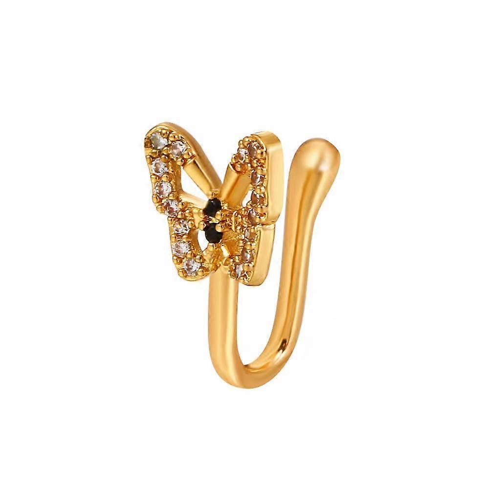 Nose Ring Eye-catching Corrosion Resistant Copper Non-Piercing