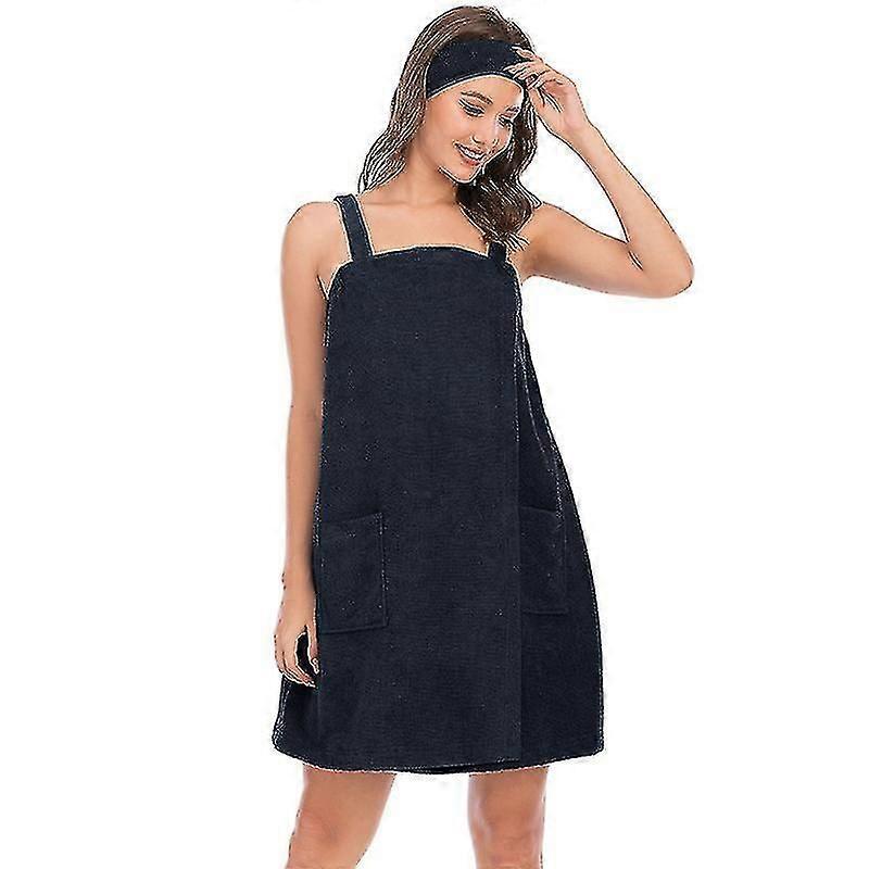 Femmes Couleurs Unies Bain Douche Wrap Robe serviette