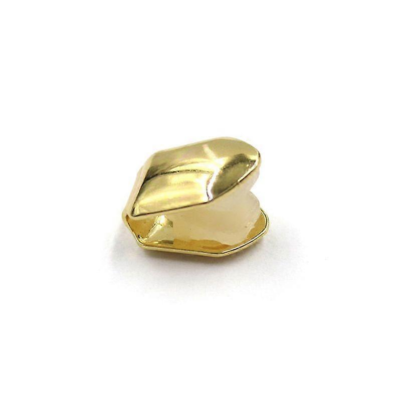 New 14K Gold Plated Small Single Tooth Plain Canine Cap  Trend Hip Hop Teeth