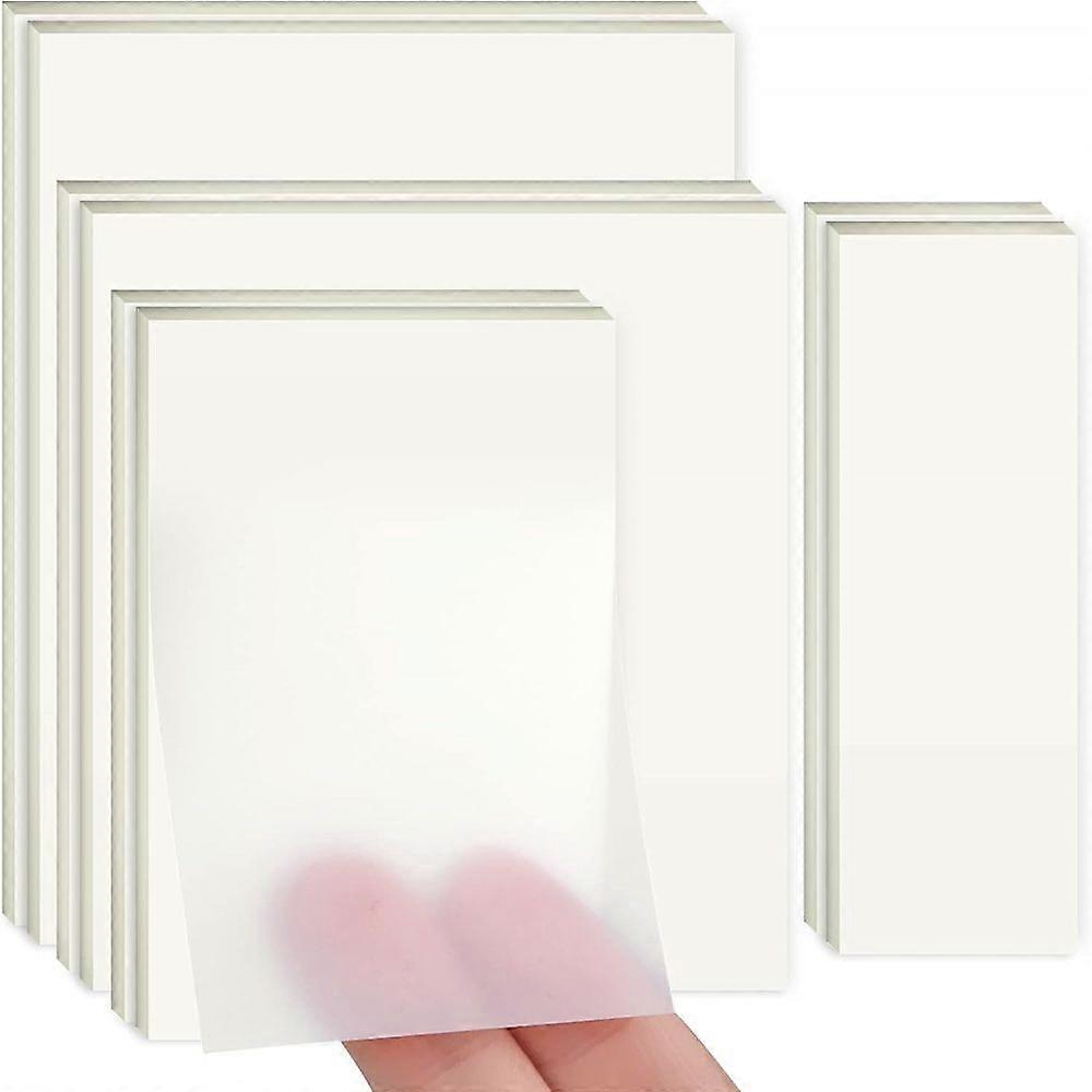 8pcs sticky notes, transparent, 70*95*50 pages + 75*75*50 pages + 75*50*50 pages + 75*25*50 pages, two each