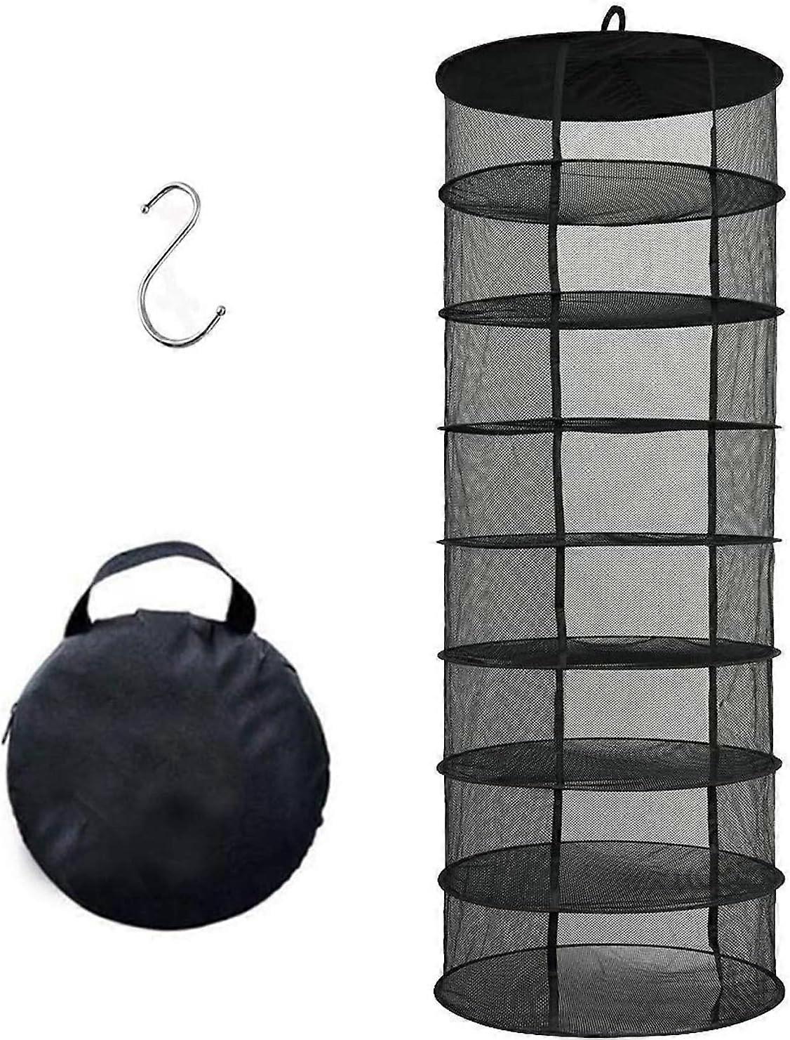 Herb Drying Rack 8 Layer Collapsible Mesh Design with S Hang Buckle and Storage Bag for Efficient Herb Drying