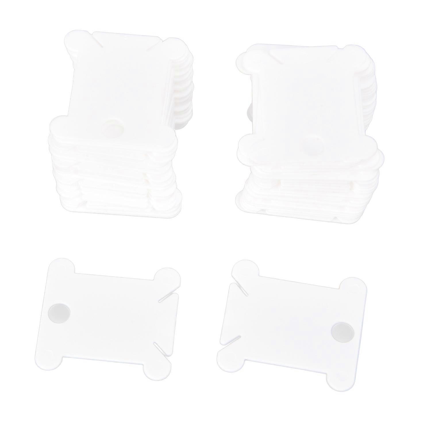 200Pcs Plastic Floss Bobbin Sorting Storage Function White Beautiful Practical Household DIY Sewing