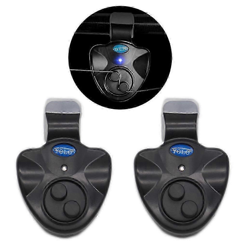 4pcs Alarme électronique de morsure de pêche avec son LED Lumières Indicateur Alarmes de morsure de poisson