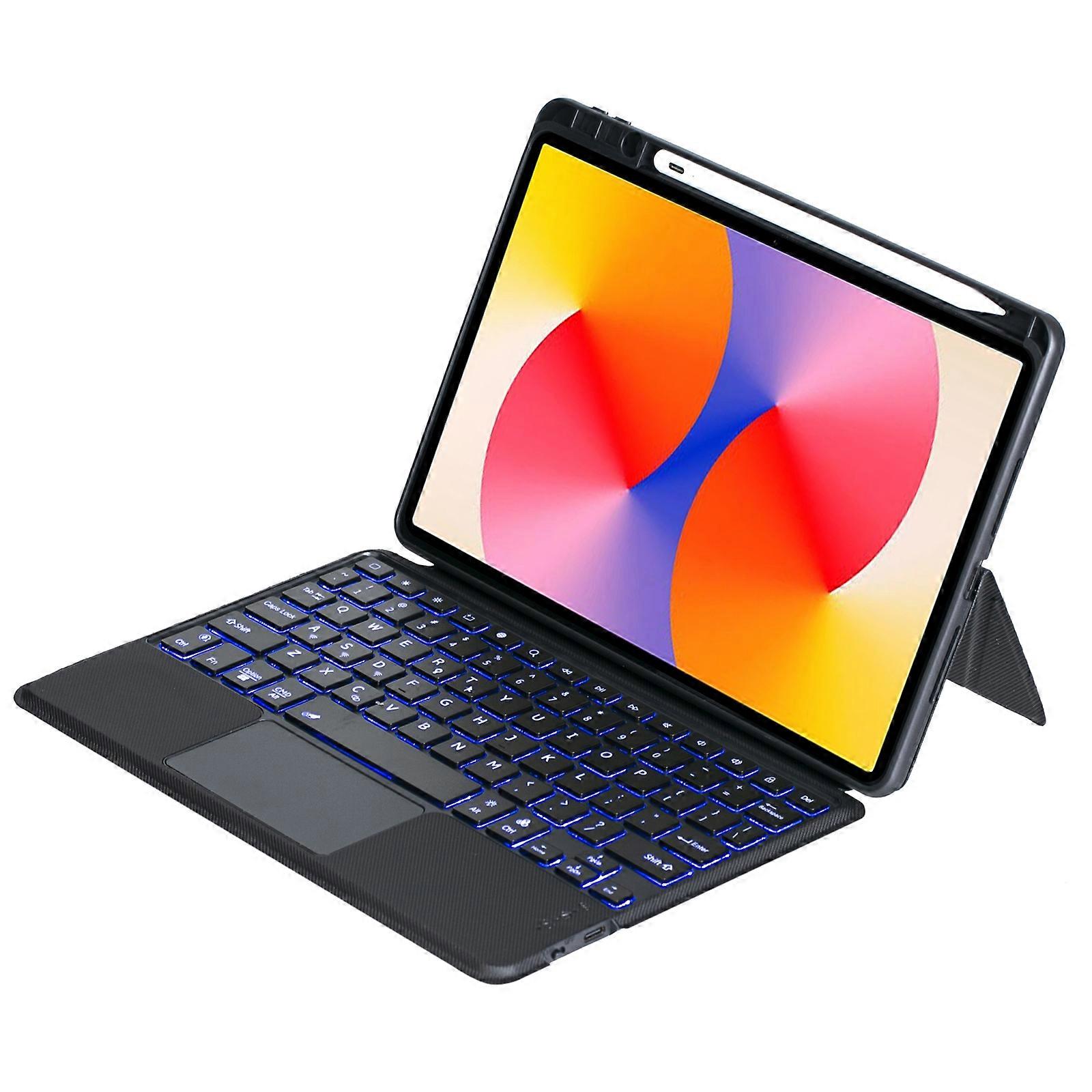 Detachable Backlit Bluetooth Keyboard Leather Case with Touchpad