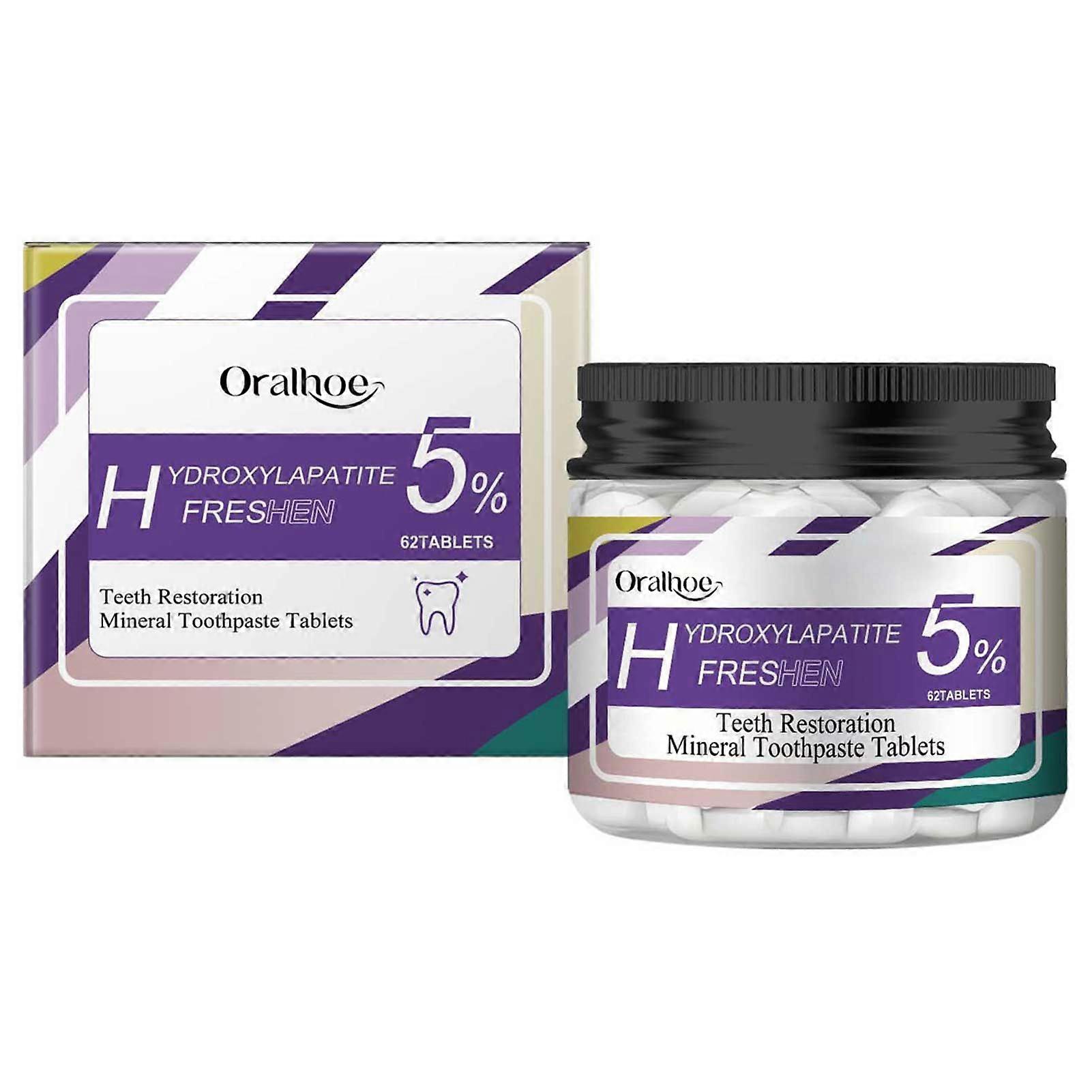 1-3pcs Hydroxyapatite Solid-Toothpaste Tablets Mints Flavors Fluoride-Free Toothpaste Tablets for Home Travel