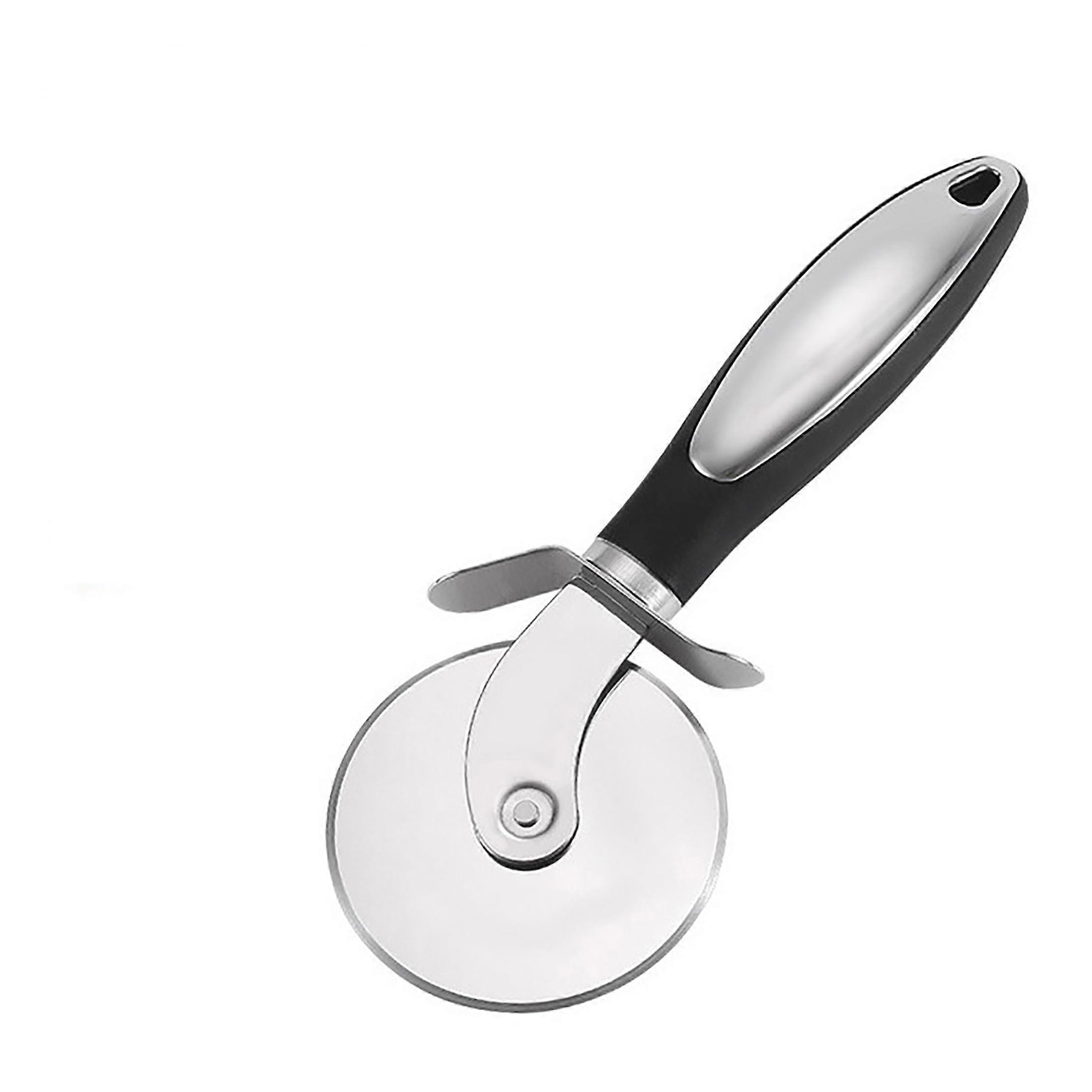 Stainless Steel Pizza Cutter with Rocker Blade Design, Ergonomic Handle, 14-Inch Size for Effortless Slicing