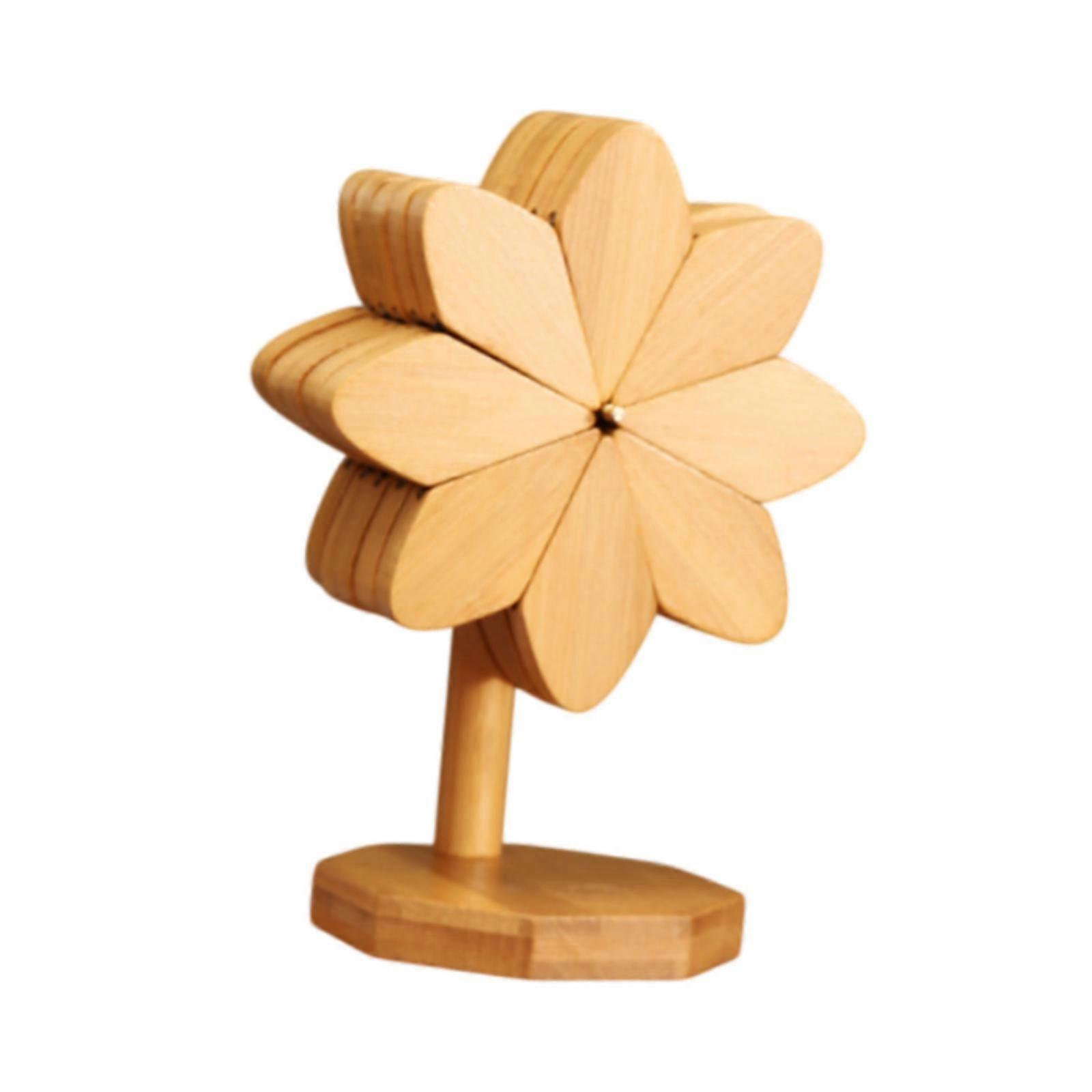 5Pcs Bamboo Countertop Coasters Table Protection Creative Cup Mats Insulation