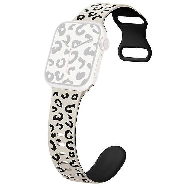 Compatible For Apple Watch Series 10 42mm / 9 8 7 41mm / SE (2023) SE (2022) SE 6 5 4 40mm / 3 2 1 38mm Leopard Silicone Strap