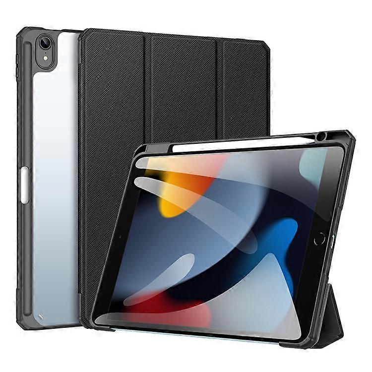 DUX DUCIS TOBY Series Compatible For Apple iPad 10.9 (2022) TPU+PC+Leather Case Three-fold Stand Tablet Cover with Pen Slot