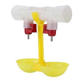 Double Chicken Nipple Waterer Drinker Automatic Hanging Drinking Cups for Poultry3/4 in Pipe