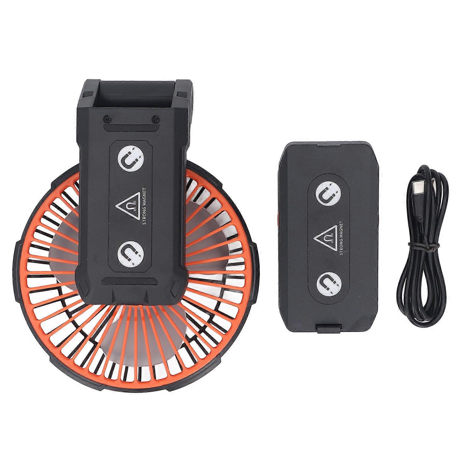 5 Inch Clip On Fan 5200mAh Battery Operated USB Output Cooling Fan for Home Outdoor Office 4 Speeds 3 Gears Brightness LED