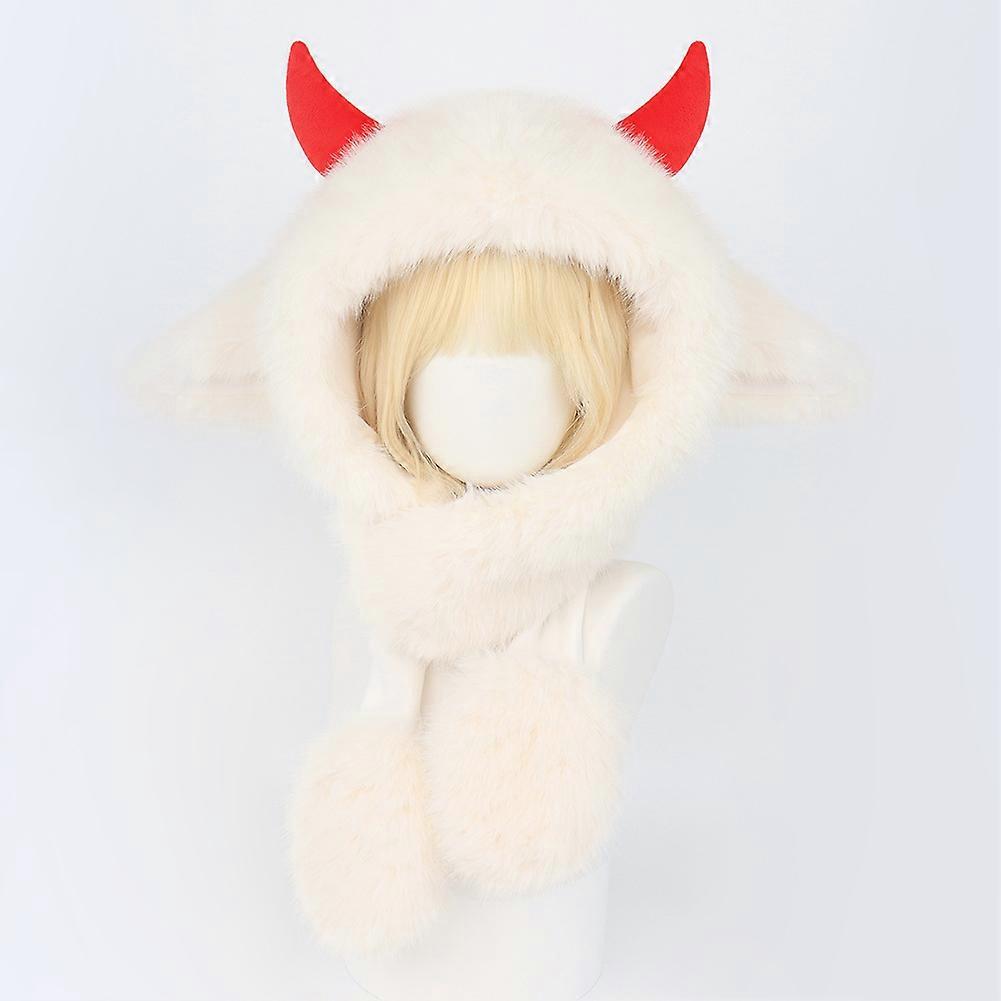 Autumn Winter Hair Warming Hat for Horns, Soft Material, Comfortable Fit, Perfect for Cold Weather