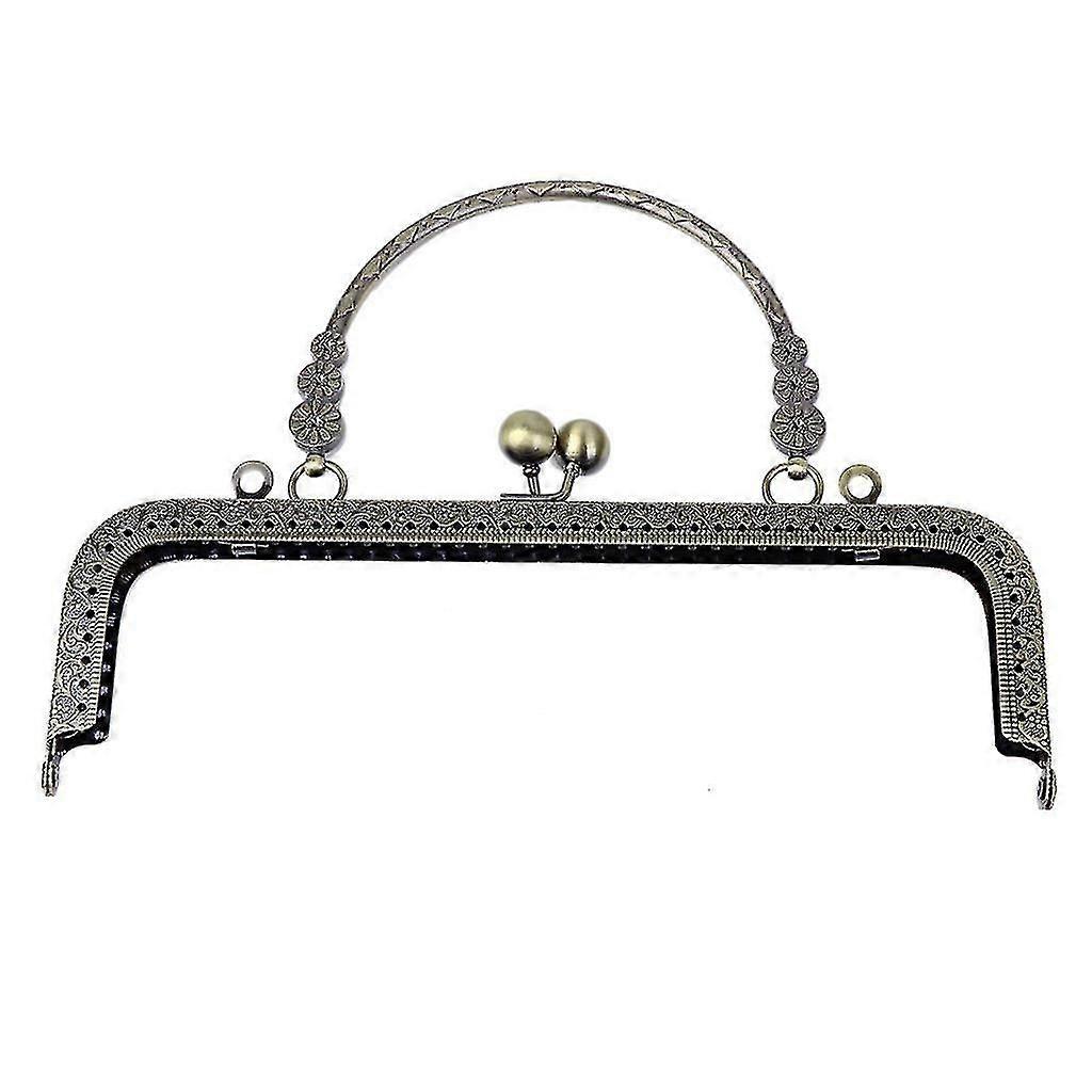 Square Metal Flower Purse Bag Frame Kiss Clasp Lock With Handle Diy Craft Gift