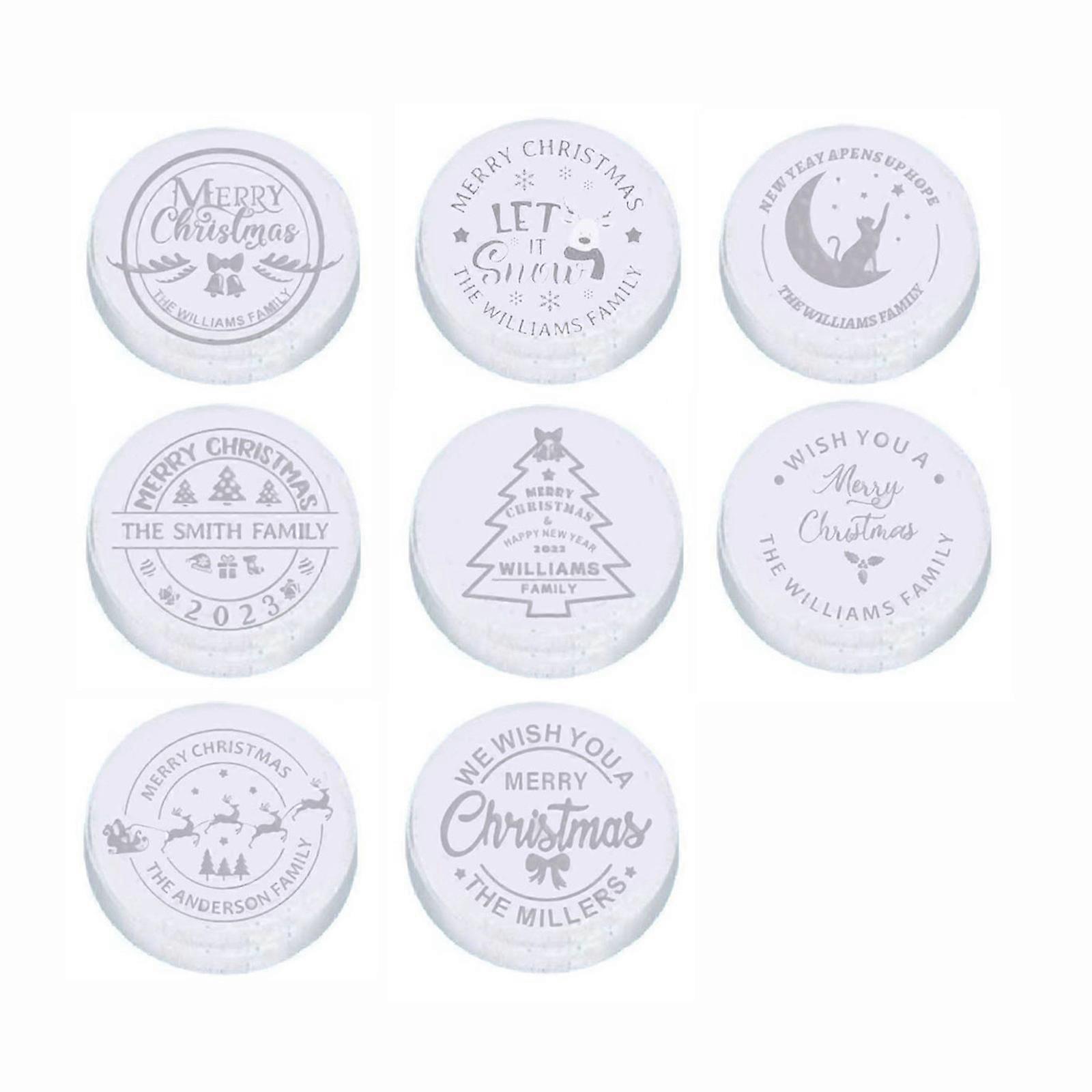 Christmas Cookie Stamp Set with 8 Unique Designs for Festive Baking